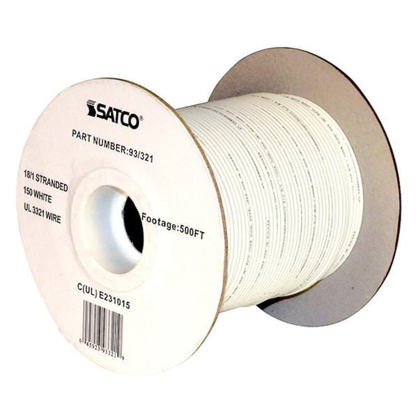 500' White 18/1 Wire Spool