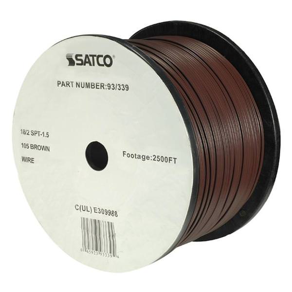 2500' Brown 18/2 SPT-1.5 Wire Reel