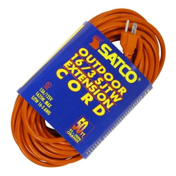 50' 16/3 SJTW Orange Extension Cord