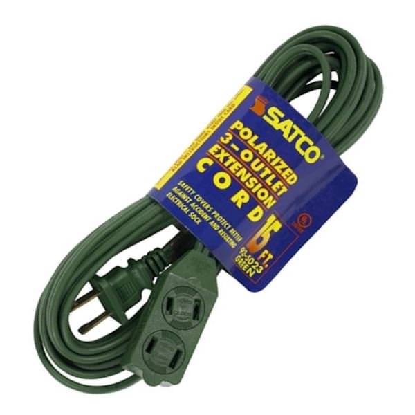 15' Green Extension Cord