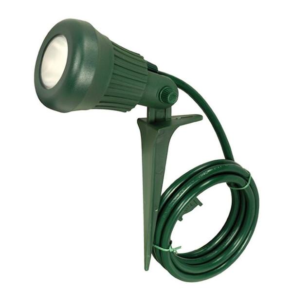 5 LED Green Plastic Flood Lite with Stake for Outdoor Use