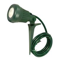 View 5 LED Green Plastic Flood Lite with Stake for Outdoor Use