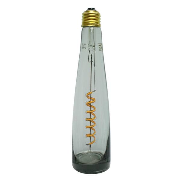 8 watt 120 volt Wine Bottle Medium Screw Base Black Dimmable LED Filament Flower Bulb