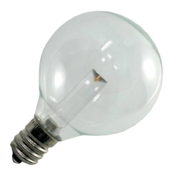 0.8 watt 120 volt G40 Candelabra Screw Base 2700K Warm White Dimmable LED (25 Pack)