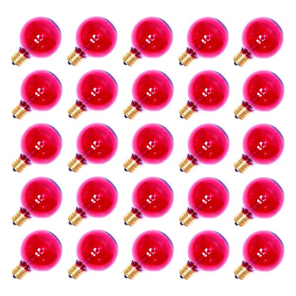 G50 Intermediate Screw Base Transparent Pink (25 pack)