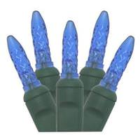 Sival 70 Light 23.7' Green Wire Blue LED M6 String with 4" Spacing