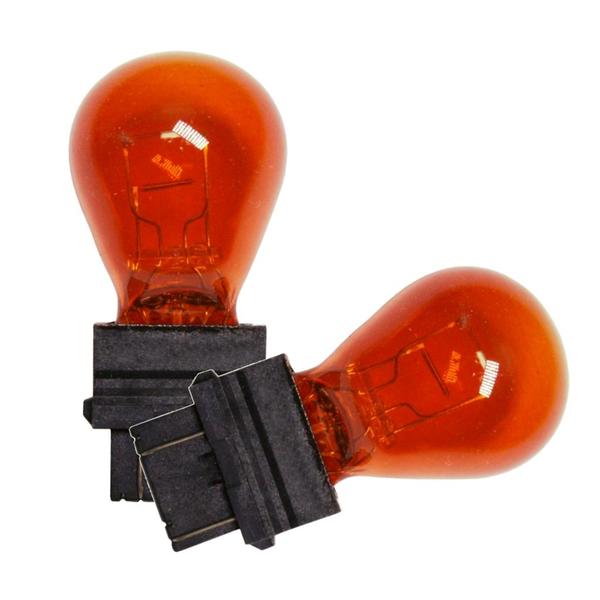 26.9 watt 12.8/14 volt Wedge Double Filament Base Amber #3757A (2 Pack)