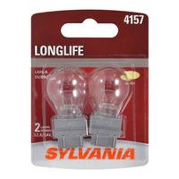 #4157 - 28.5 watt - 12.8/14 volt - Wedge Base - Amber - Long Life | Sylvania Incandescent Miniature / Automotive Light Bulb (2 Pack)