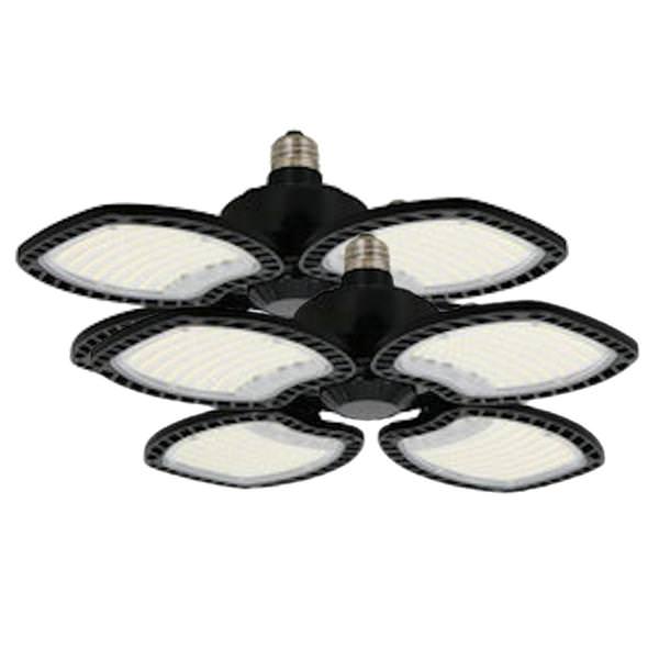 80 watt 120 Volt Medium Screw Black 6500K Daylight LED Garage Light (2 Pack)
