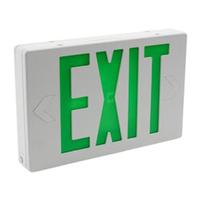 Sylvania 0.5 watt 120/277 volt White Panel / Green Letters LED Exit Sign