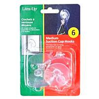 Sterling Medium Suction Cup Hooks (6 pack)