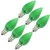 View 0.4 watt 120 volt C7 Candelabra Screw Base Green LED (6 pack)