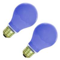 Sunlite 60 watt 120 volt A19 Medium Screw (E26) Base Ceramic Blue Dimmable Light Bulb (2 pack)