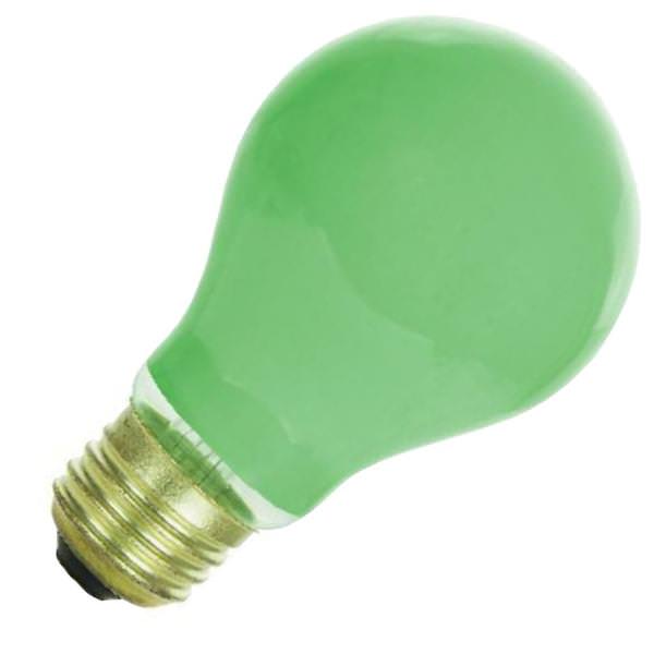 40 watt 120 volt A19 Medium Screw (E26) Base Green Dimmable Light Bulb