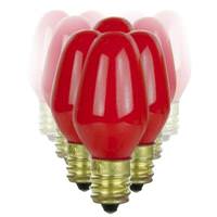 Sunlite 7 watt 120 volt C7 Candelabra Screw Base Red Night Light (12 Pack)