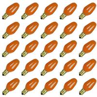 View 7 watt 120 volt C7 Candelabra Screw (E12) Base Orange Dimmable
