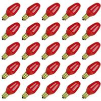 View 7 watt 120 volt C7 Candelabra Screw (E12) Base Red Dimmable