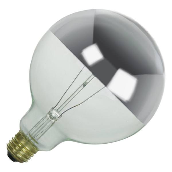 60 watt 120 volt G40 Medium Screw Base 3200K Natural White Dimmable Silver Bowl