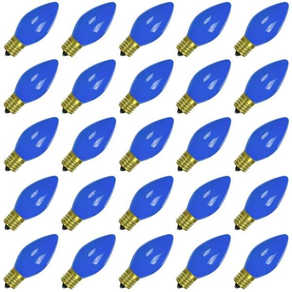 7 watt 120 volt C9 Intermediate Screw (E17) Base Blue Dimmable