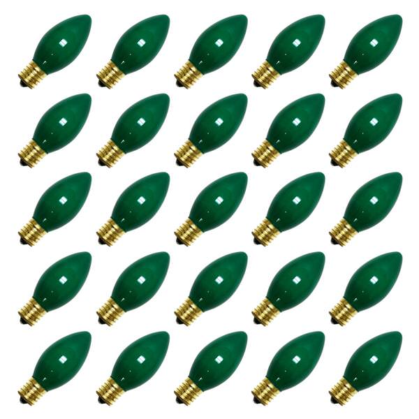 C9 Intermediate Screw Base Ceramic Green (25 pack)