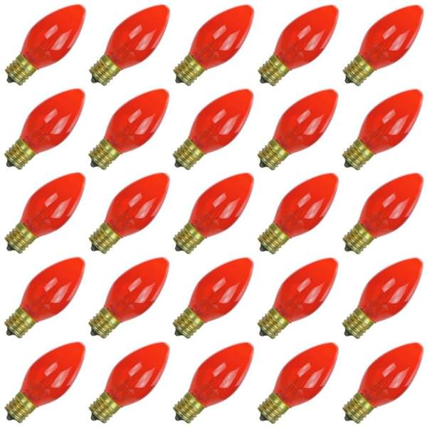 7 watt 120 volt C9 Intermediate Screw (E17) Base Red Dimmable
