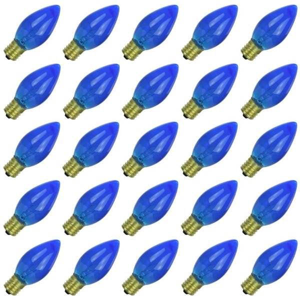 7 watt 120 volt C9 Intermediate Screw (E17) Base Blue Dimmable