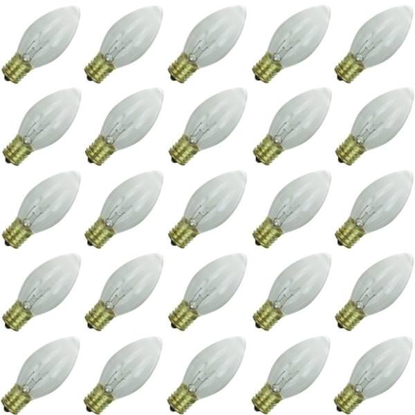 7 watt 120 volt C9 Intermediate Screw (E17) Base Clear Dimmable