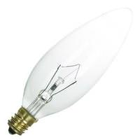 Sunlite 40 watt 130 volt Chandelier Candelabra Base 3200K Natural White - Dimmable