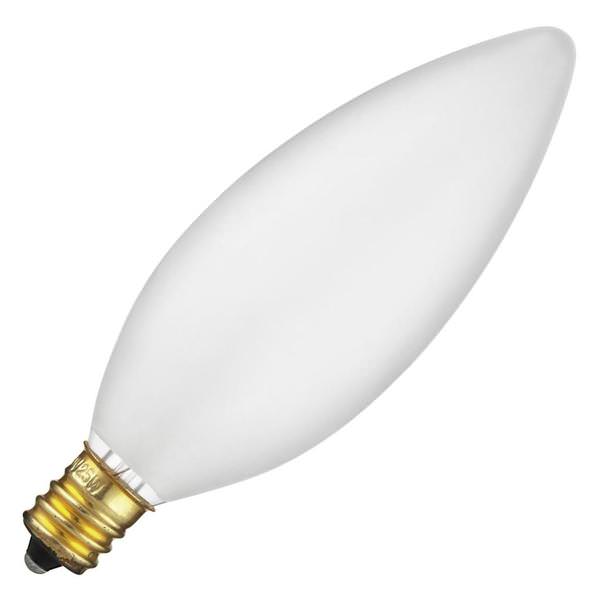 60 watt 120 volt Chandelier Candelabra Base 3200K  Natural White Dimmable