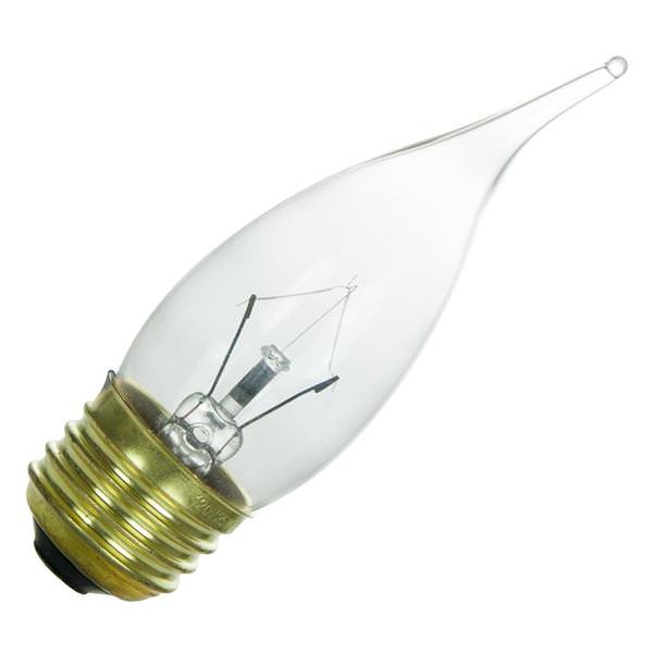 40 watt 120 volt Chandelier Medium Screw Base 3200K  Natural White Dimmable