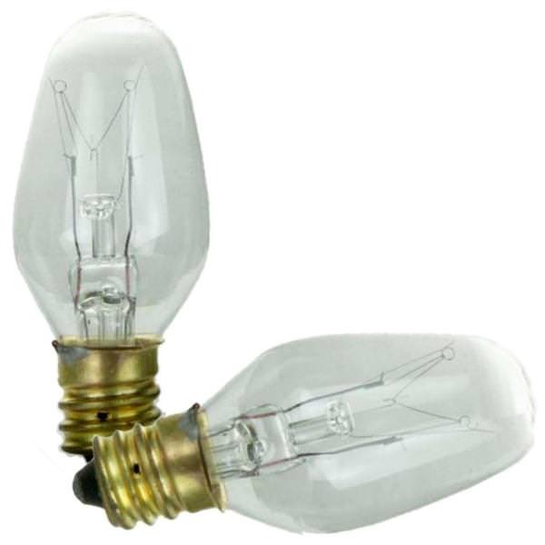 4 watt 120 volt C7 Candelabra Screw Base Clear Night Light
