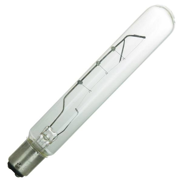25 watt 130 volt T6.5 Double Contact Bayonet (BA15d) Base 3200K Dimmable Light