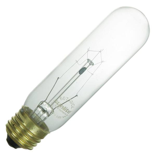 40 watt 120 volt T10 Medium Screw Base Clear 3200K Dimmable
