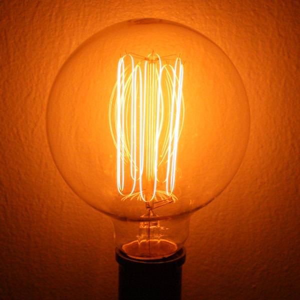 60 watt 120 volt G30 Medium Screw Base Nostalgic Thread Smoke