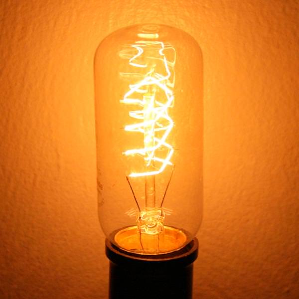 40 watt 120 volt T12 Medium Screw Base Nostalgic Thread Radio Clear