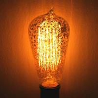 Sunlite 40 watt 120 volt S19 Medium Screw Base Nostalgic Thread Golden Fleck