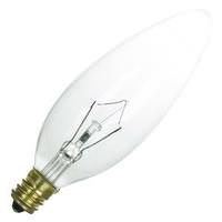 Sunlite 40 watt 120 volt Chandelier Candelabra Screw Base 3200K Natural White Dimmable