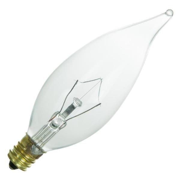 60 watt 120 volt CA10 Candelabra Screw Base 3200K Natural White Dimmable Light