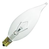 Sunlite 60 watt 120 volt CA10 Candelabra Screw Base 3200K Natural White Dimmable Light