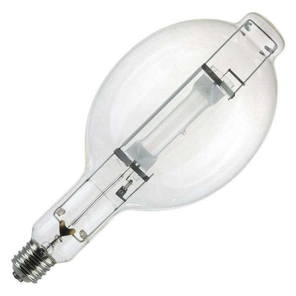 1000 watt BT56 Mogul Screw (E39) Base 4000K Cool White Clear Metal Halide Light Bulb