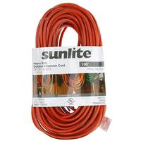 Sunlite 100' Orange Heavy Duty Extension Cord