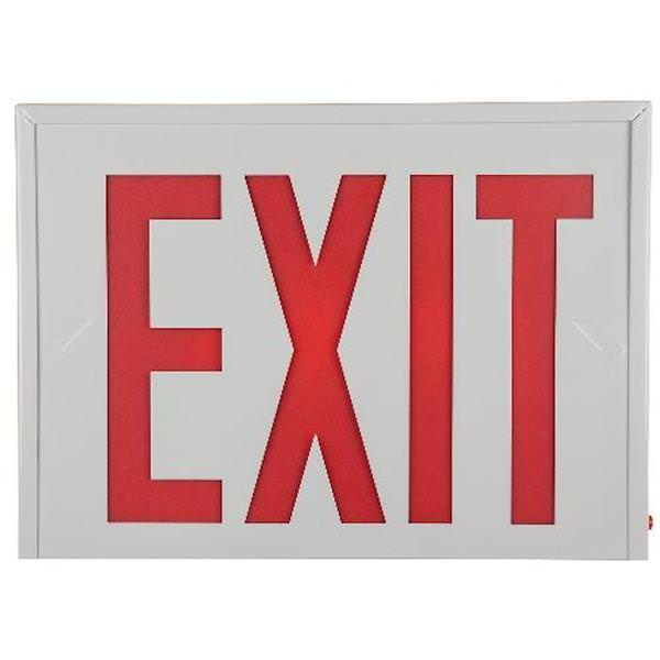  5 watt 120/277 volt White / Red Surface Mount Exit Light LED