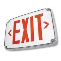 Sunlite 120/277 volt White Panel / Red Letters LED Exit Sign Light