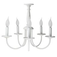 Sunlite 5 Lamp 60 watt 120 volt Candelabra Screw White Textured Chandelier Fixture