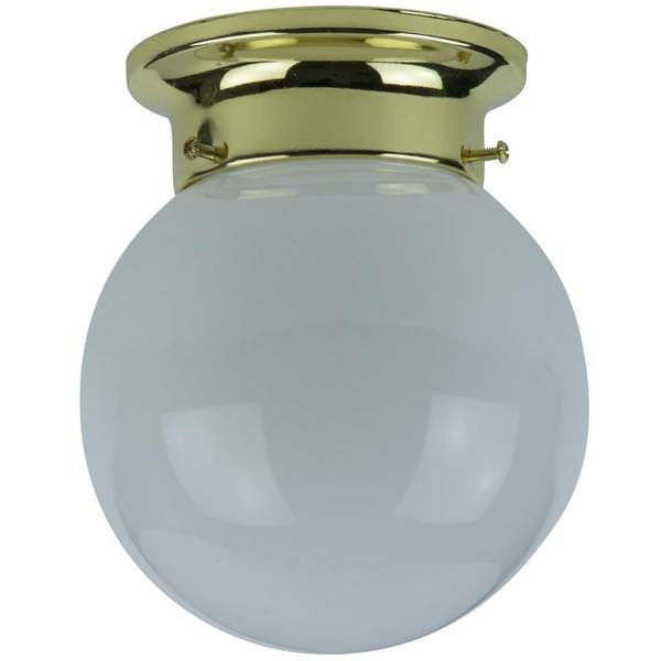 1 Lamp 60 watt 120 volt Polished Brass LED Light Fixture