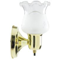 Sunlite 1 Lamp 60 watt 120 volt Polished Brass Wall Sconce Fixture