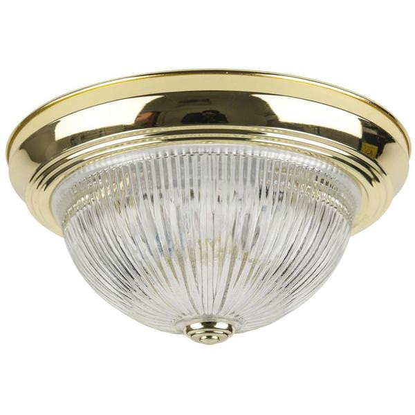 2 Lamp 60 watt 120 volt Polished Brass Light Fixture