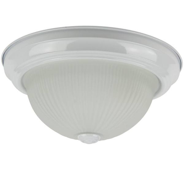 2 Lamp 60 watt 120 volt Smooth White Light Fixture
