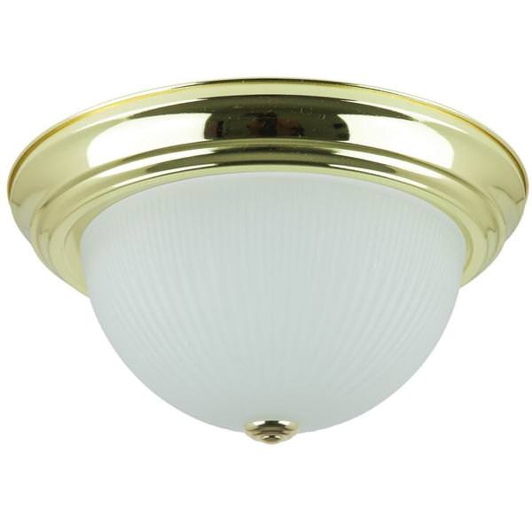 2 Lamp 60 watt 120 volt Polished Brass Light Fixture