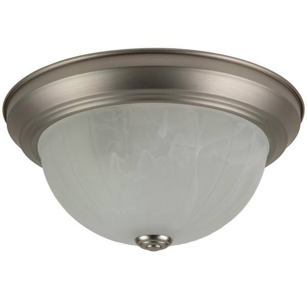 2 Lamp 60 watt 120 volt Brushed Nickel Light Fixture
